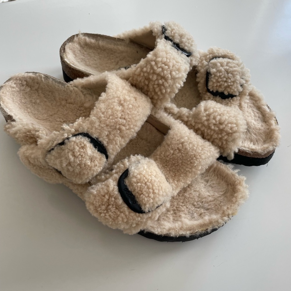 BIRKENSTOCK Arizona big bucket platform teddy shearling